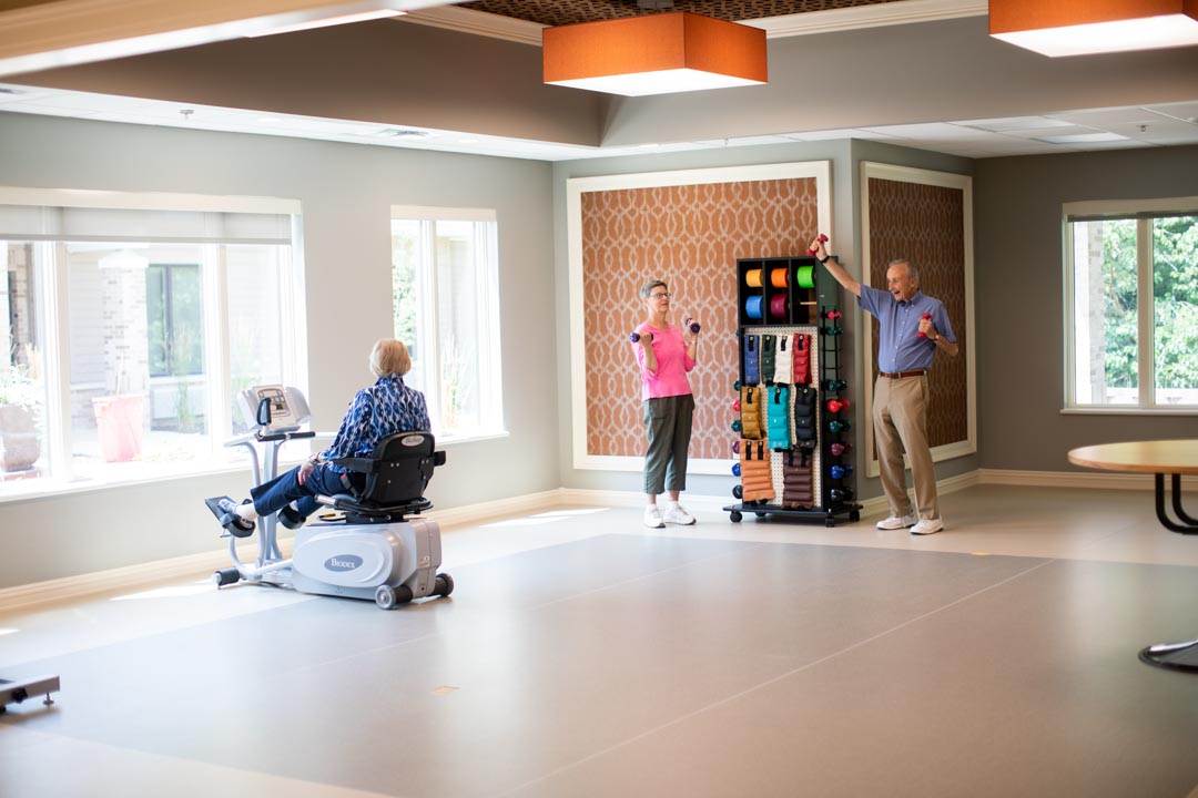 senior living exercise room